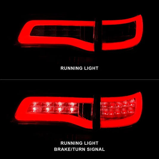 Anzo USA 311268 Red & Clear LED Tail Lights for 14-22 Jeep Grand Cherokee WK2