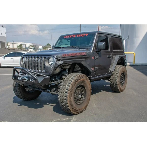 Load image into Gallery viewer, DV8 Offroad SRJL-26 Body &amp; Frame Mounted Rock Sliders for 18-22 Jeep Wrangler JL 2-Door
