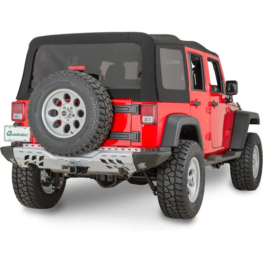 Aries 2081021 Rear Modular Bumper Center Section in Silver Aluminum for 07-18 Jeep Wrangler JK