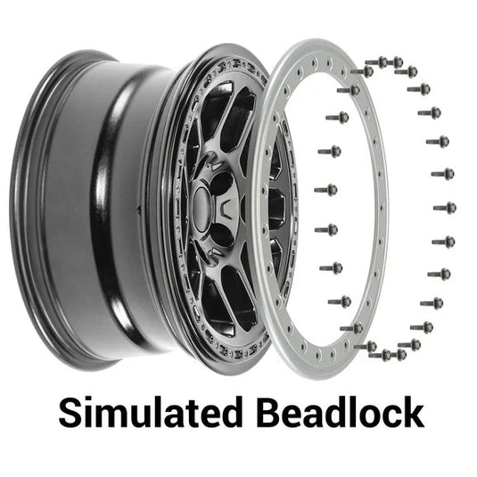 Mopar 77072466AB Simulated Bead Lock Wheel for 07-24 Jeep Wrangler JK, JL and Gladiator JT