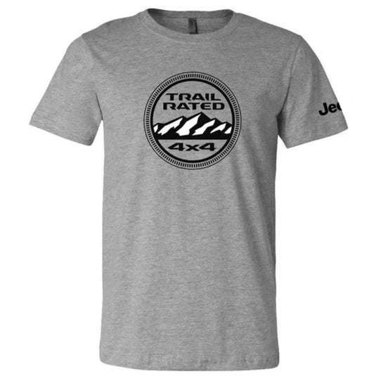 Jeep Merchandise Men's Jeep Trail Rated T-Shirt in Heather Grey