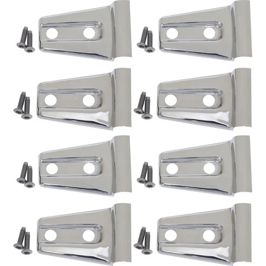 Kentrol Stainless Steel Door Hinge Overlays for 07-18 Jeep Wrangler JK Unlimited