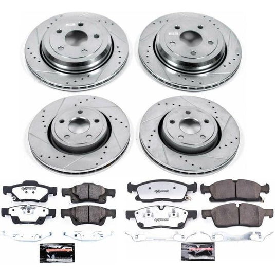 Power Stop K7136-36 Front & Rear Z36 Extreme Performance Truck & Tow Brake Kit for 16-18 Jeep Grand Cherokee WK