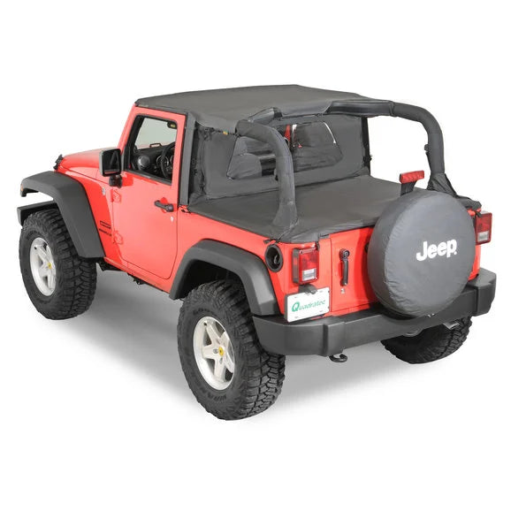 Load image into Gallery viewer, QuadraTop 11022.2435 Bimini Top in Black Diamond for 07-18 Jeep Wrangler JK 2 Door
