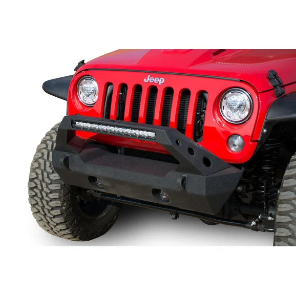 DV8 Offroad FBSHTB-25 FS-25 Stubby Light Bar Bumper for 07-20 Jeep Wrangler JL, JK & Gladiator JT