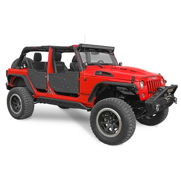 Load image into Gallery viewer, DV8 Offroad RDSTTB-01 Plated Rock Doors for 07-18 Jeep Wrangler Unlimited JK
