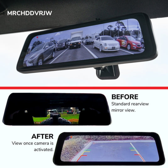 Stinger Off-Road MRCHDDVRJW Digital Rearview Mirror Kit for 07-24 Jeep Wrangler JL, JK & Gladiator JT