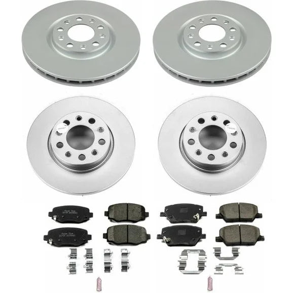 Power Stop CRK7300 Front & Rear Z17 Evolution Geomet Coated Brake Kit for 15-20 Jeep Renegade BU