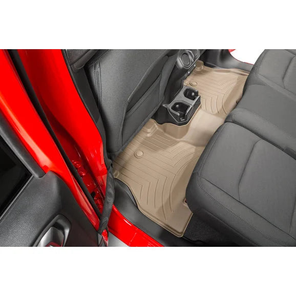 Load image into Gallery viewer, WeatherTech 451313-1-2 DigitalFit Front &amp; Rear FloorLiners in Tan for 2018 Jeep Wrangler Unlimited JL
