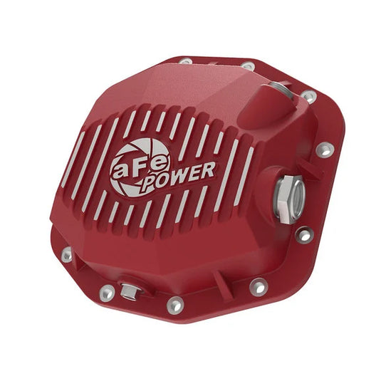 aFe Power 46-71000R Pro Series Rear Differential Cover in Red for 18-24 Jeep Wrangler JL with Dana 44 Rear Axle