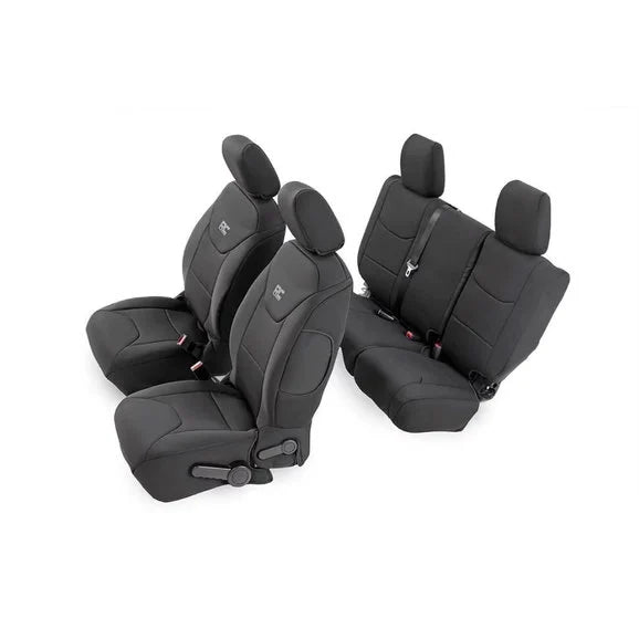 Rough Country 91004 Front & Rear Seat Covers for 13-18 Jeep Wrangler Unlimited JK