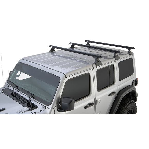 Rhino-Rack 3-Bar Backbone Roof Rack with Quick Mount Legs for 18-20 Jeep Wrangler JL Unlimited with Hardtop