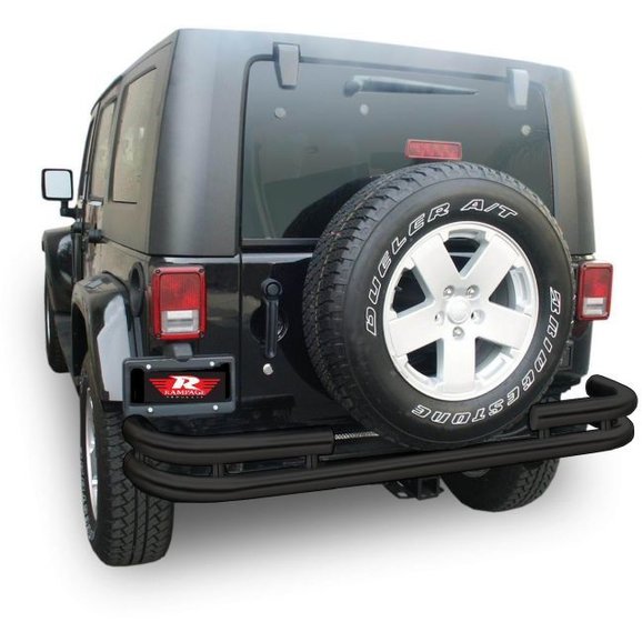 Rampage Products Dual Tube Rear Bumper for 07-18 Jeep Wrangler JK