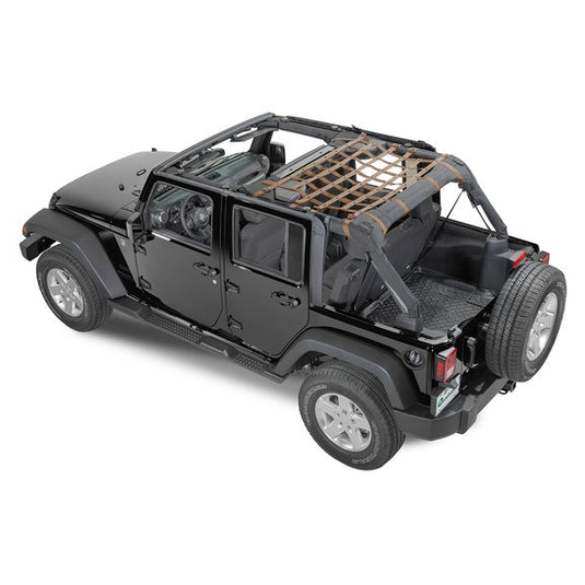 Dirtydog 4X4 Rear Seat Netting for 07-18 Jeep Wrangler Unlimited JK 4 Door