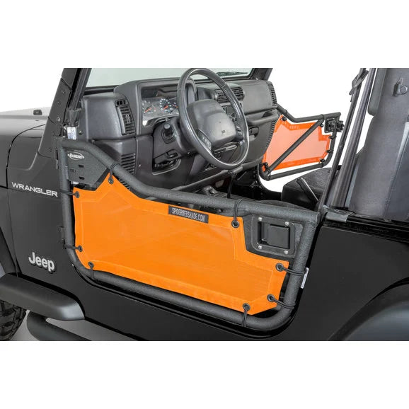 Load image into Gallery viewer, SpiderWebShade ShadeSkins for 97-06 Jeep Wrangler TJ with Rancho Tubular Doors
