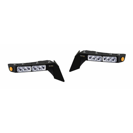 Quake LED QTE991 9.5" x 1.5" Fender Chop Kit w/ DRL Switchback Turn Signal & Amber Side Marker Light for 18-20 Jeep Wrangler JL & Gladiator JT (Rubicon only)