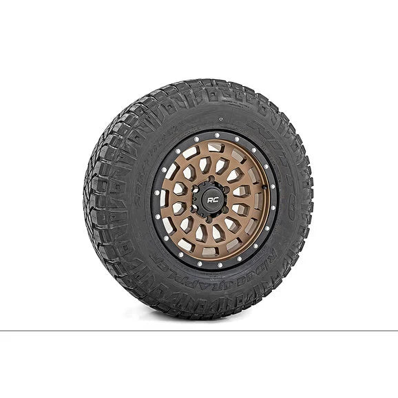 Load image into Gallery viewer, Rough Country 87170913 87 Series Wheel in Bronze with Black Simulated Beadlock for 87-06 Jeep Wrangler YJ &amp; TJ
