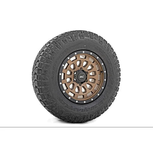 Rough Country 87170913 87 Series Wheel in Bronze with Black Simulated Beadlock for 87-06 Jeep Wrangler YJ & TJ