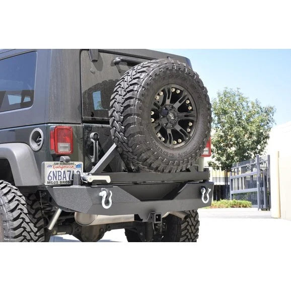 Load image into Gallery viewer, DV8 Offroad Rear Bumper with Tire Carrier for 07-18 Jeep Wrangler JK
