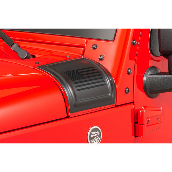 Load image into Gallery viewer, Rampage Products 76128 U.S.A. Flag Cowl Covers for 07-18 Jeep Wrangler JK
