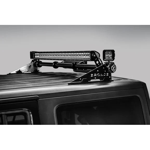 Load image into Gallery viewer, ZROADZ Z350050-JK-KIT-A Modular Roof Multi Mount with (1) 40&quot; LED Light Bar, (1) 30&quot; Bar, &amp; (2) 3&quot; Pod LED Lights for 18-24 Jeep Wrangler JL
