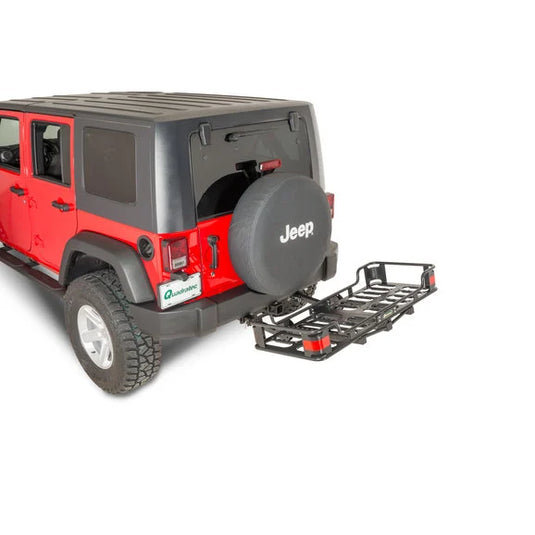 VersaHitch 2" Receiver Hitch with Wiring Kit, Jeep Logo Plug & Cargo Rack for 07-18 Jeep Wrangler JK