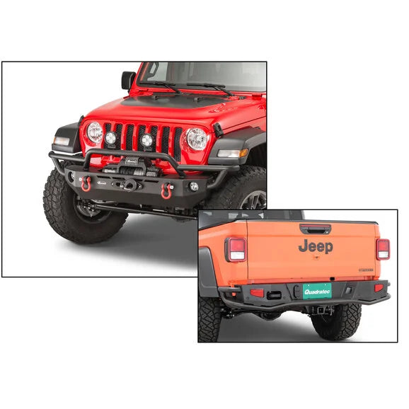 Load image into Gallery viewer, Quadratec QRC Front Winch Ready Bumper with Rear Bumper for 18-24 Jeep Wrangler JL and 20-24 Gladiator JT
