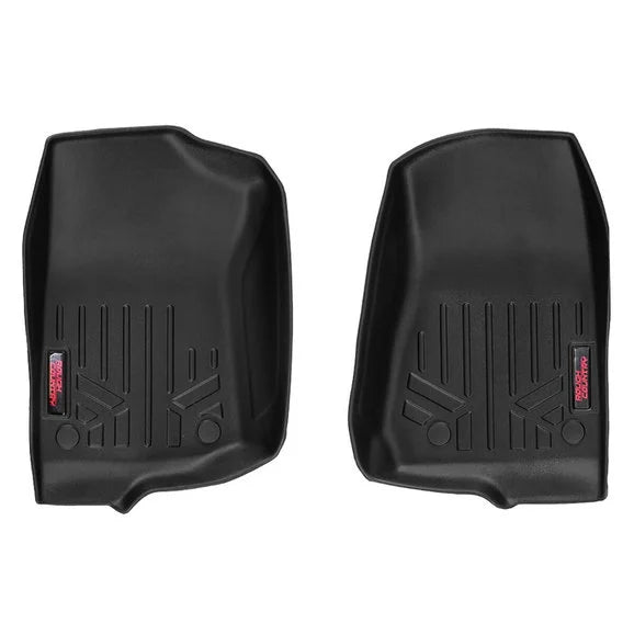 Load image into Gallery viewer, Rough Country M-6150 Front Heavy Duty Fitted Floor Mats for 18-24 Jeep Wrangler JL
