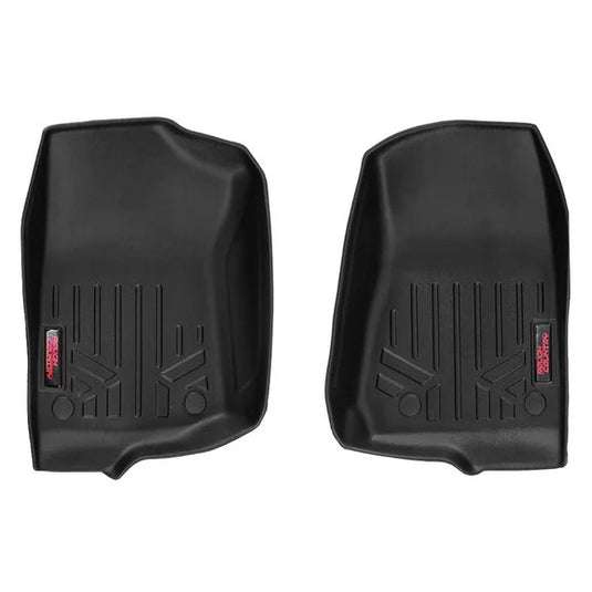 Rough Country M-6150 Front Heavy Duty Fitted Floor Mats for 18-24 Jeep Wrangler JL