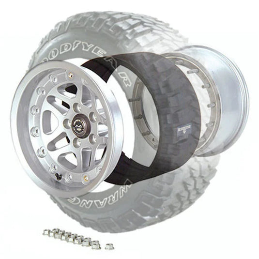 Hutchinson Wheels WA-0566-047 Rock Monster Wheels in Silver for 55-86 Jeep CJ