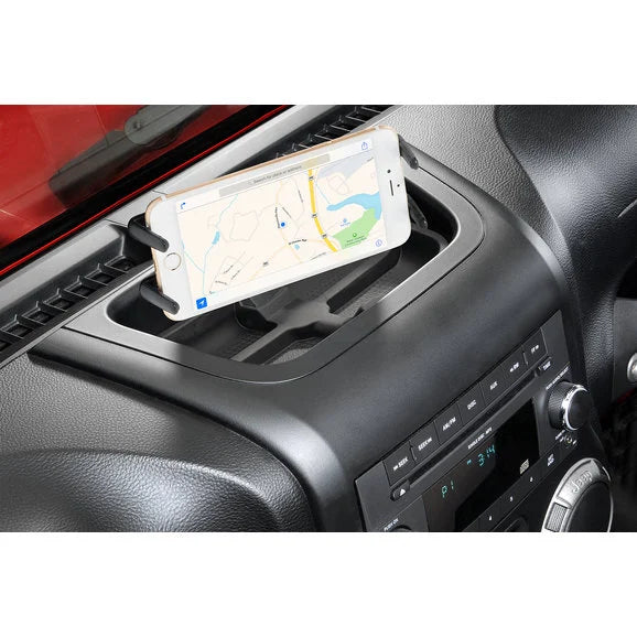 Daystar KJ71057BK Upper Dash Panel with Large Cell Phone / GPS Mount for 11-18 Jeep Wrangler JK