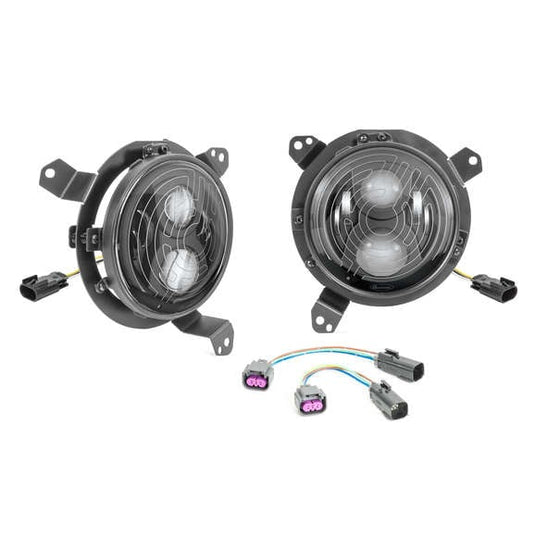 Quadratec Premium Heated LED Projector Beam Headlights for 18-22 Jeep Wrangler JL & Gladiator JT