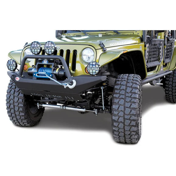 Load image into Gallery viewer, Body Armor JK-19531 4x4 Front High Clearance Bumper in Textured Black for 07-18 Jeep Wrangler JK
