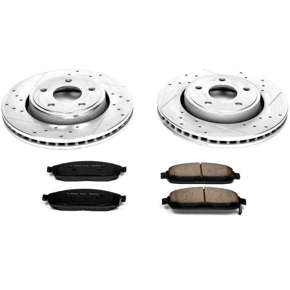 Power Stop K2219 Front Z23 Evolution Sport Performance 1-Click Brake Kit for 05-10 Jeep Commander XK & Grand Cherokee WK