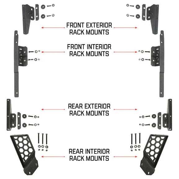 Load image into Gallery viewer, Go Rhino 5910012T SRM Roll Bar Mounting Bracket Kit for 18-21 Jeep Wrangler JL Unlimited 4-Door
