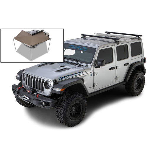 Rhino-Rack HD 59" 2-Bar Backbone Roof Rack for 18-24 Jeep Wrangler JL Unlimited with Hardtop