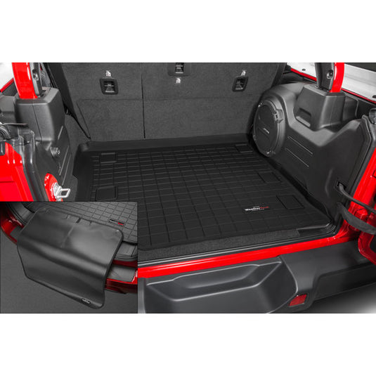 WeatherTech Rear Cargo Liner in Black for 18-24 Jeep Wrangler JL Unlimited with Cloth Seats