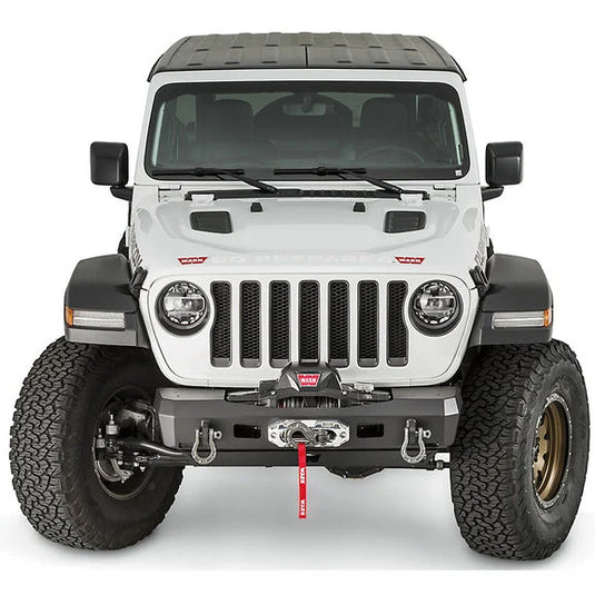 WARN 101325 Elite Series Stubby Front Bumper for 18-24 Jeep Wrangler JL & Gladiator JT