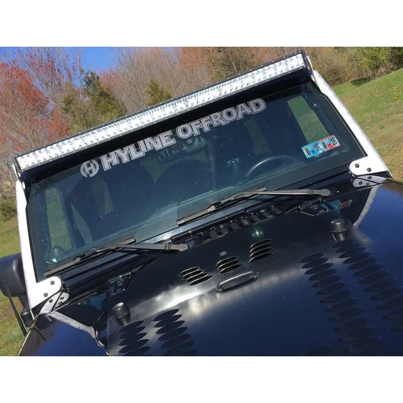 Load image into Gallery viewer, HyLine OffRoad 400.600.110 Aluminum 50&quot; LED Light Bar Brackets for 07-18 Jeep Wrangler JK
