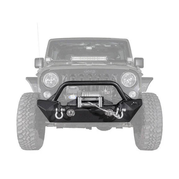 Load image into Gallery viewer, Reaper Off-Road Immortal F1 Stainless Steel Front Stubby Bumper for 07-24 Jeep Wrangler JK, JL, &amp; Gladiator JT
