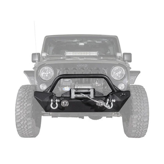 Reaper Off-Road Immortal F1 Stainless Steel Front Stubby Bumper for 07-24 Jeep Wrangler JK, JL, & Gladiator JT