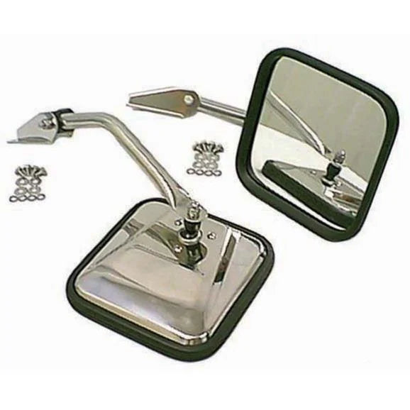 Rugged Ridge 11010.01 Side Mirror Pair in Chrome for 55-86 Jeep CJ-5, CJ-6, CJ-7 & CJ-8 Scrambler