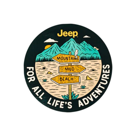 Jeep Merchandise 4" Jeep Logo Circle Jeep Sticker