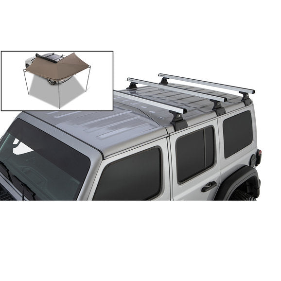 Load image into Gallery viewer, Rhino-Rack 3-Bar Backbone Roof Rack with Quick Mount Legs for 18-24 Jeep Wrangler JL Unlimited with Hardtop
