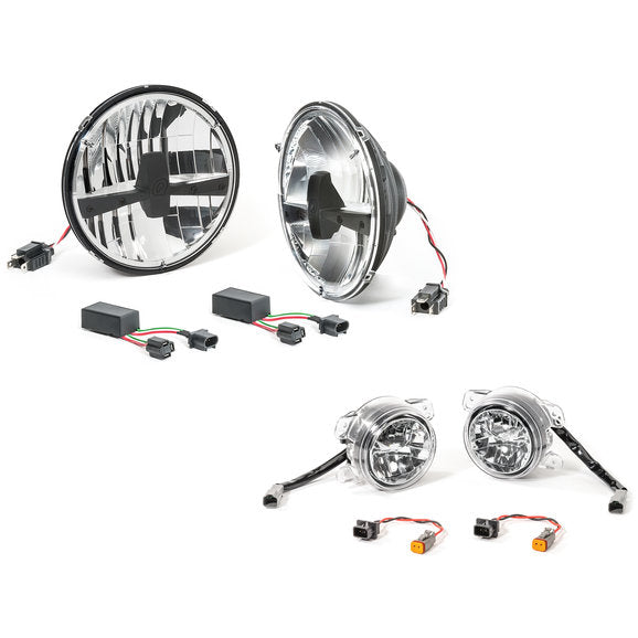 Load image into Gallery viewer, Quadratec LED Headlight Upgrade Conversion &amp; LED Fog Lights Kit for 07-18 Jeep Wrangler JK
