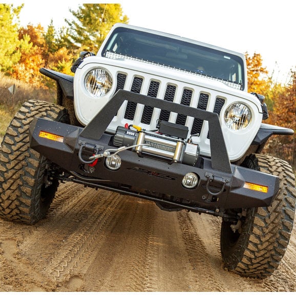 Load image into Gallery viewer, Aries TrailChaser Front Bumper with Front Fender Flares &amp; Grille Guard for 18-24 Jeep Wrangler JL Unlimited &amp; Gladiator JT
