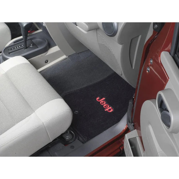 Load image into Gallery viewer, Lloyd Mats Custom Front Floor Mats with Jeep Logo Embroidery for 07-13 Jeep Wrangler JK
