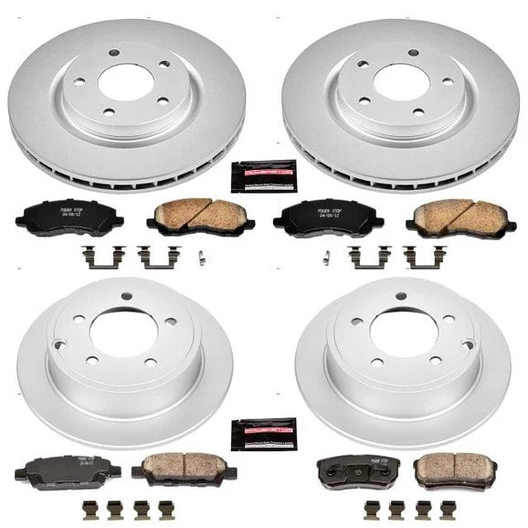 Power Stop CRK2840 Front & Rear Z17 Evolution Geomet Coated Brake Kit For 07-17 Jeep Compass & Jeep Patriot MK