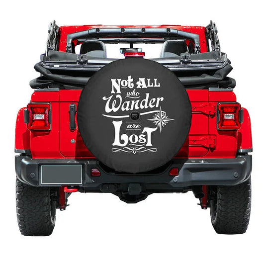 Boomerang Enterprises Not All Who Wander Are Lost Logo Tire Cover for 18-20 Jeep Wrangler JL