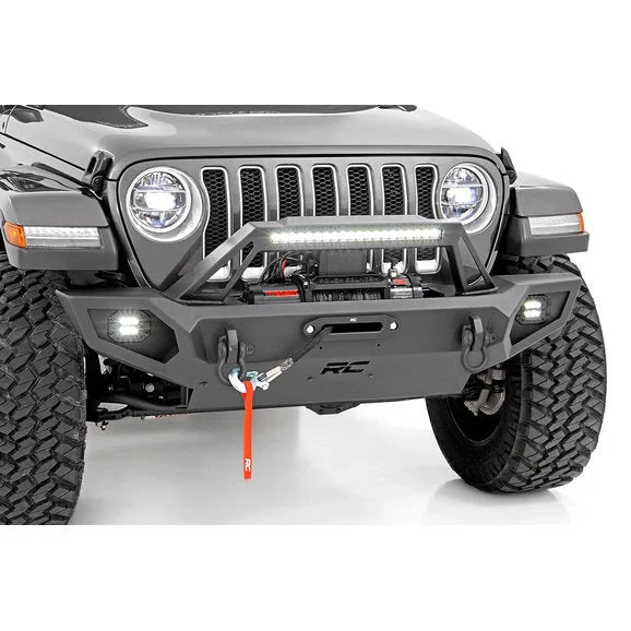 Load image into Gallery viewer, Rough Country 10585 Full Width Front Trail Bumper for 07-24 Jeep Wrangler JK, JL &amp; Gladiator JT
